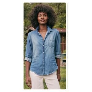 Frank & Eileen Barry Denim Button-Up Shirt Size XXS
